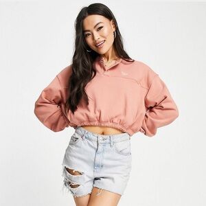 Reebok Button Down Cropped Sweatshirt
